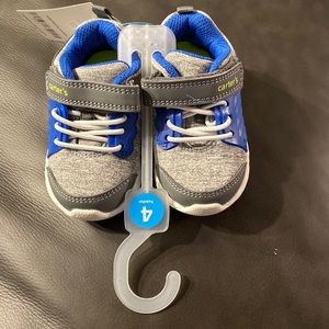 Carters James Kids Athletic Sneakers with Velcro Hook & Loop Closure Blue & Grey